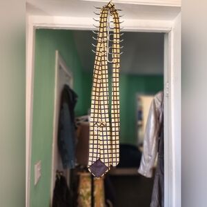 Burberry Nova plaid men's silk tie